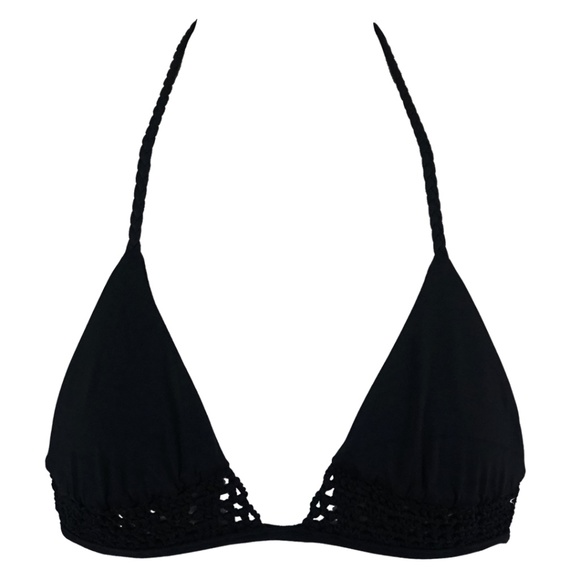 Frankie's Bikinis Brie Top in Black - Picture 1 of 3
